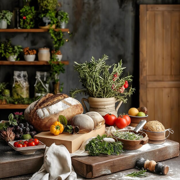 Składniki na kuchennym blacie